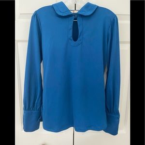 Blue Tulle Blouse